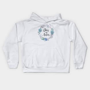 DIOS ES AMOR, spanish quote Kids Hoodie